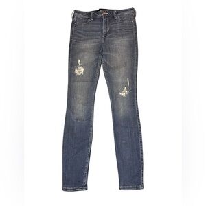 Hollister Navy Distressed Skinny Jeans
